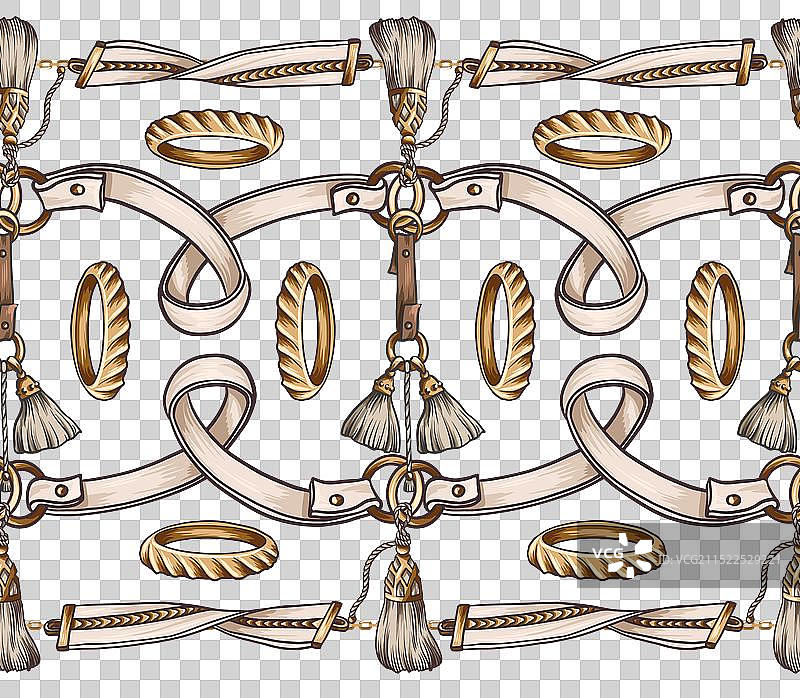 珠宝腰带戒指无缝图案图片素材