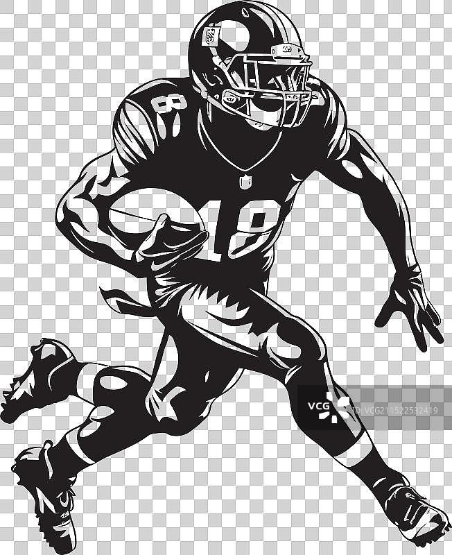 橄榄球触地得分龙卷风黑色标志设计图片素材