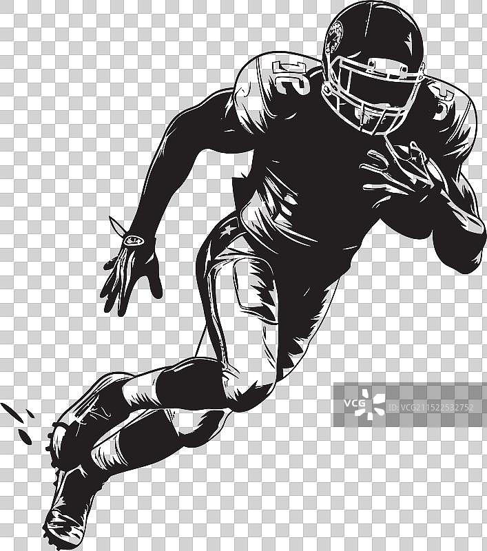 NFL外接手的场边狙击手黑色标志图片素材