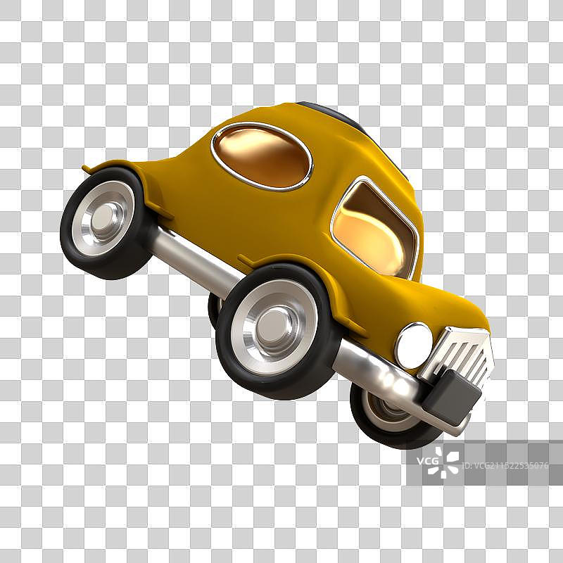 3d小汽车交通工具代步车复古元素图片素材