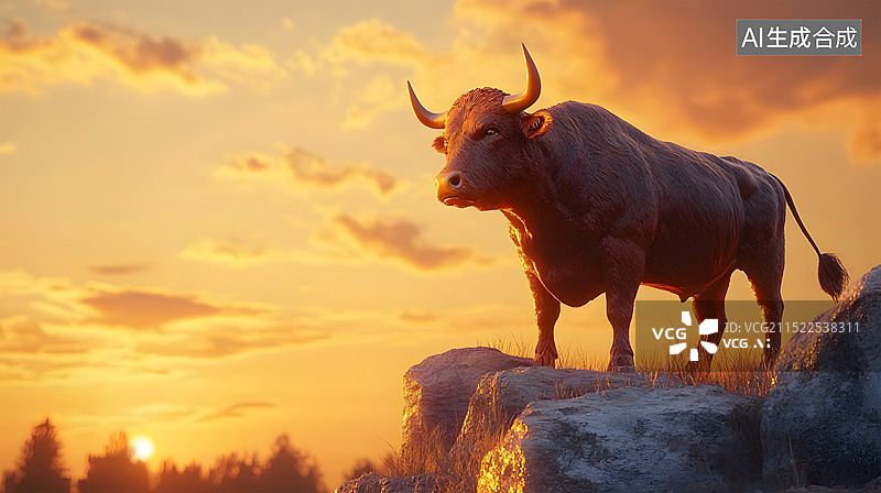 【AI数字艺术】牛市股票基金投资理财金融市场图片素材