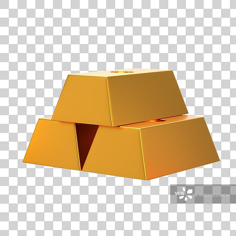 3D金条免抠素材图片素材