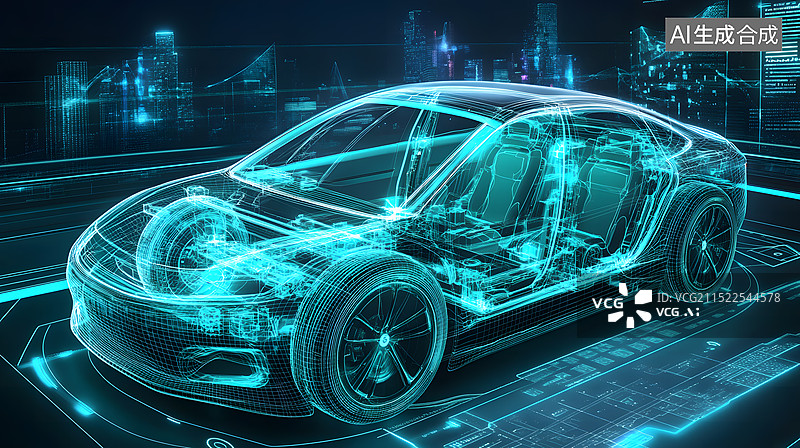 【AI数字艺术】未来科技智能汽车图片素材