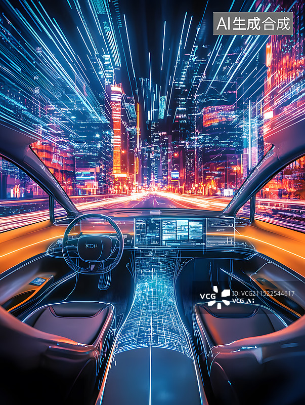 【AI数字艺术】未来科技智能汽车图片素材
