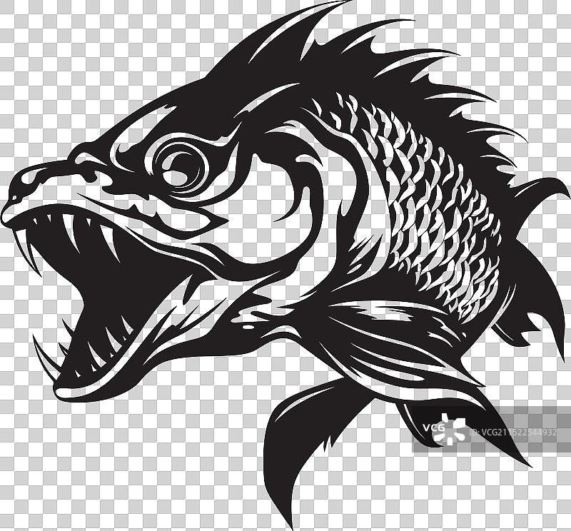 珊瑚色帆布淡水鱼Logo图标图片素材