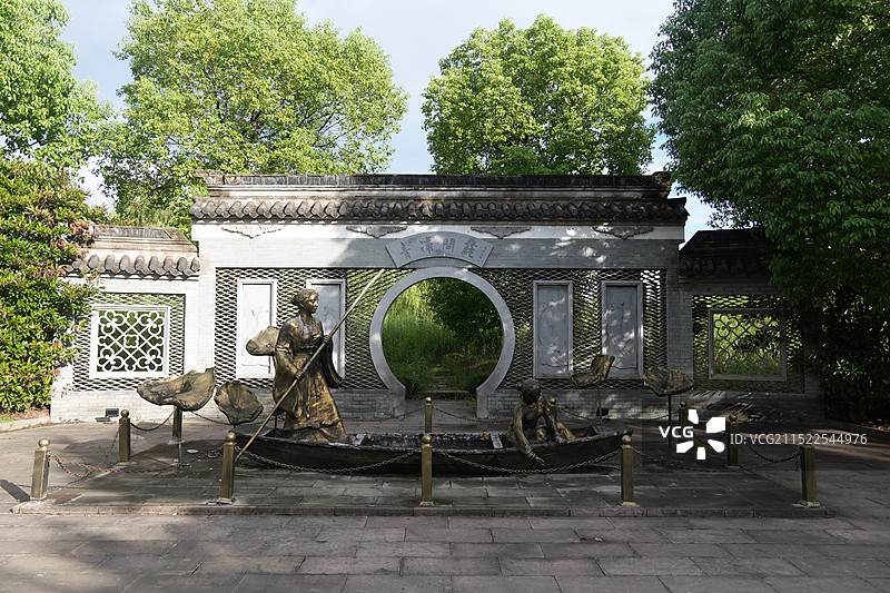 杭州湘湖跨湖桥景区图片素材