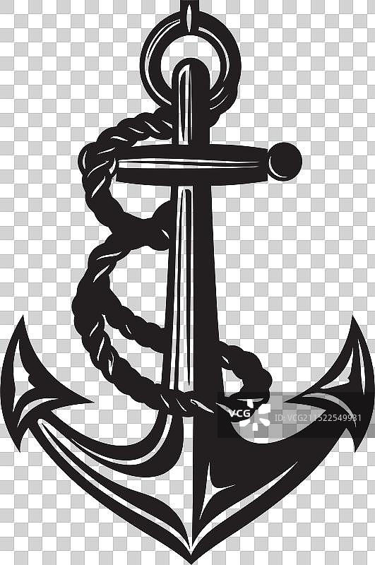 水手自豪感徽章锚绳海事设计图片素材