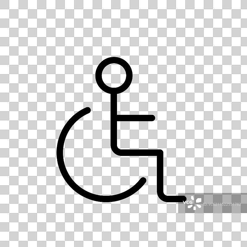 无障碍设施轮椅图标图片素材