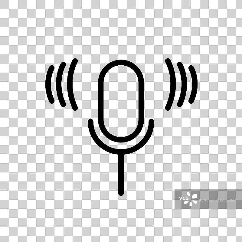 用于音频广播数字媒体的播客图标图片素材