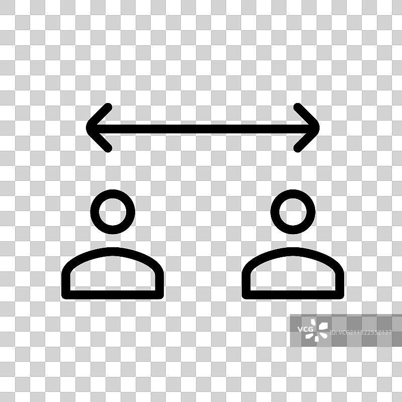 保持社交距离就坐图标，保障健康安全图片素材