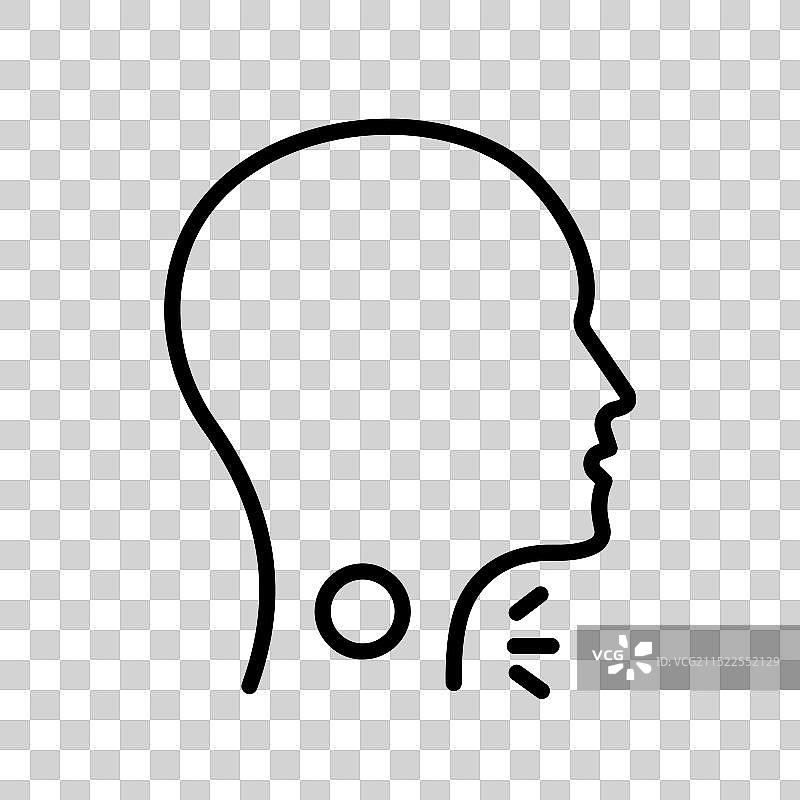 医疗症状健康咽喉肿痛图标图片素材