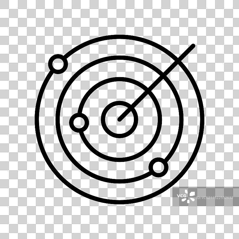 安防系统雷达探测图标图片素材