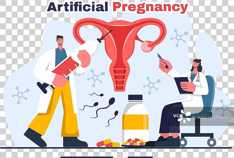 夫妇成功后的人工妊娠图片素材