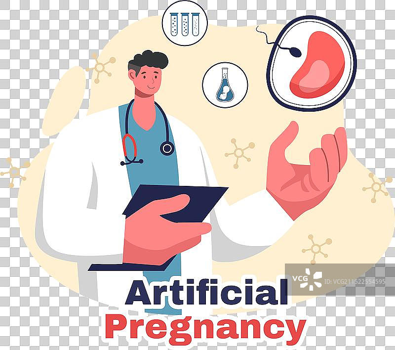 夫妇成功后的人工妊娠图片素材