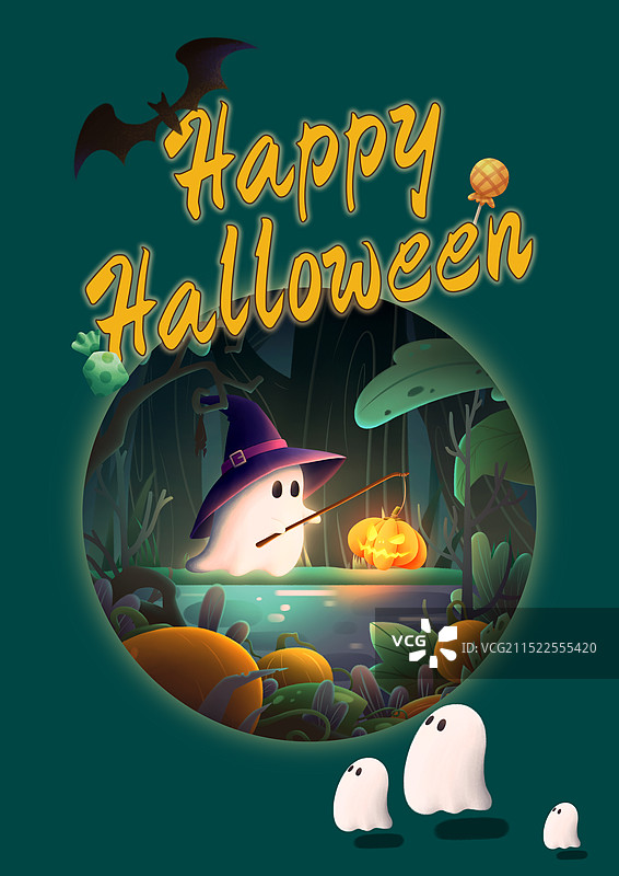 万圣节鬼怪海报图片素材