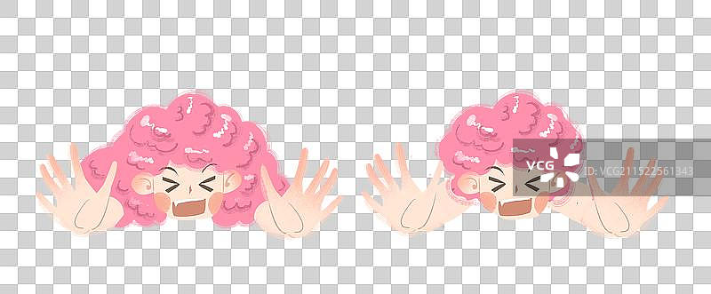 跌倒的男孩女孩插画元素图片素材