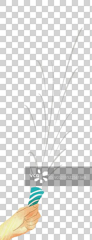 手拿着筒花插画元素图片素材