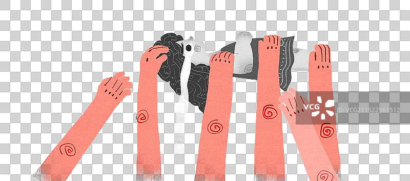 抑郁悲观插画元素图片素材