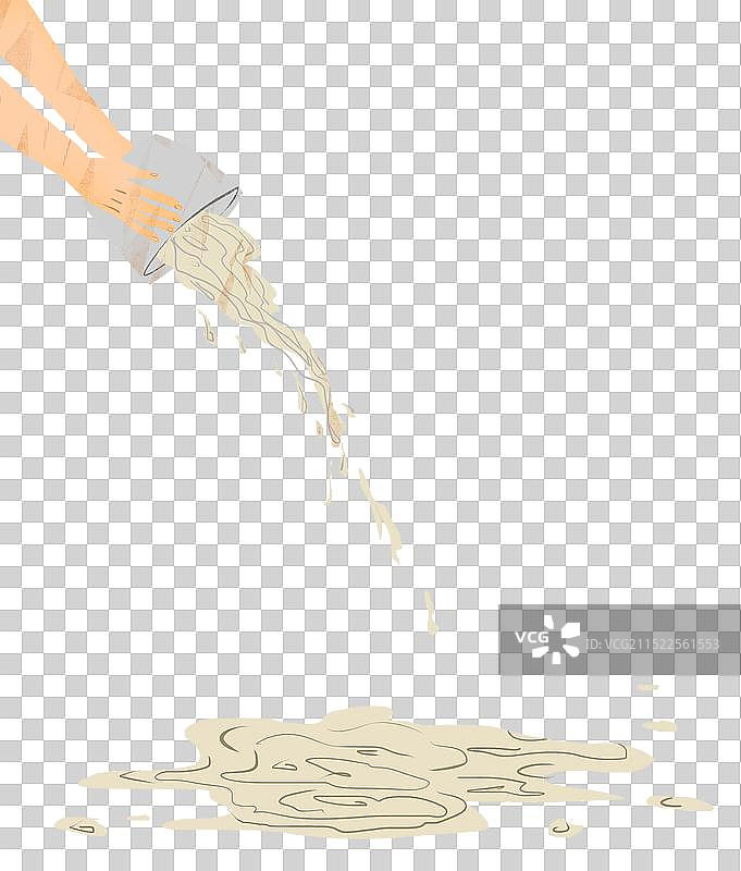 泼水插画元素图片素材