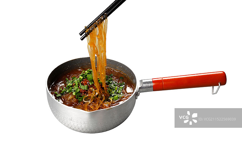 酸辣米粉红薯粉豌豆粉白底图图片素材