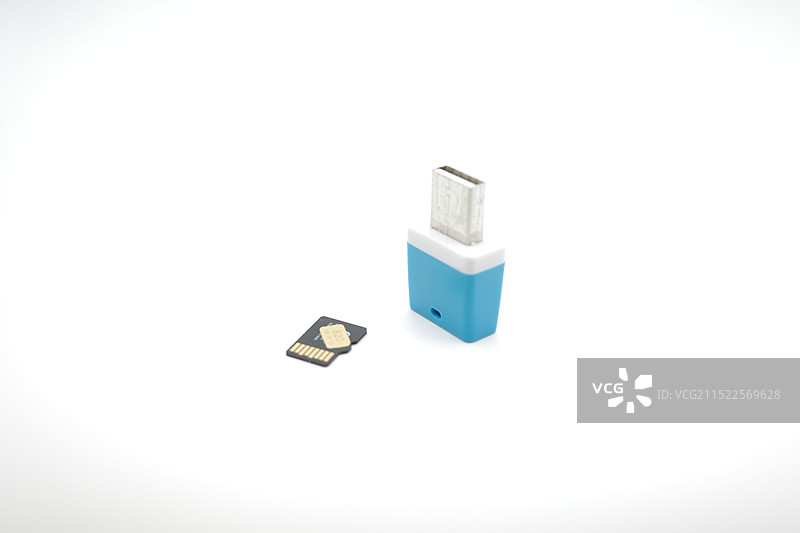 Micro SD卡读卡器多角度特写图片素材