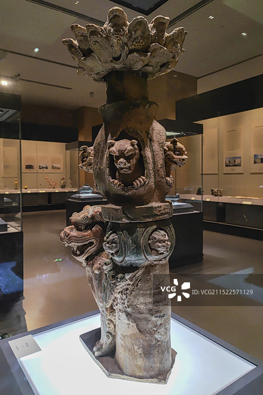 山东淄川区博物馆馆藏宋代狮形器图片素材