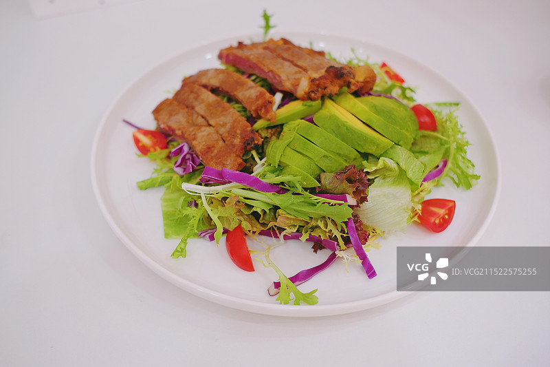 牛排沙拉图片素材