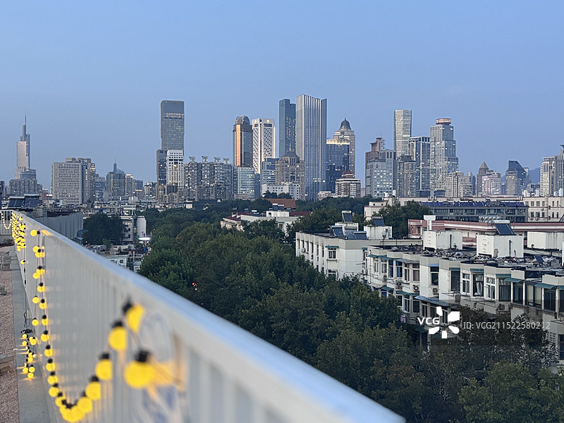 南京城市天际线图片素材