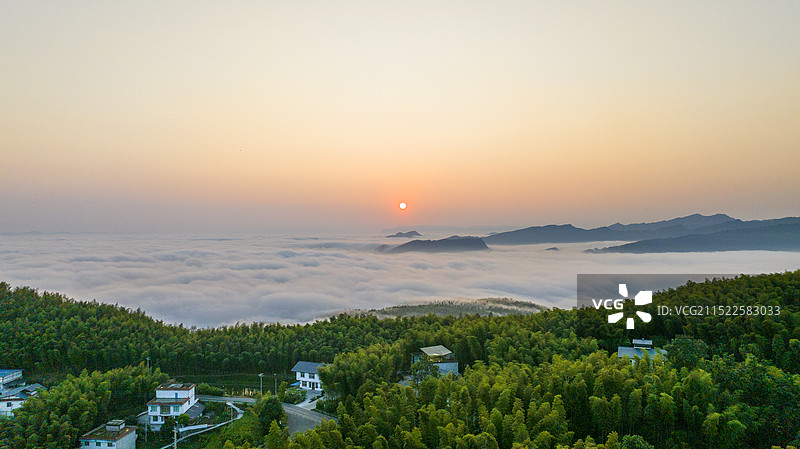 僰王山日出云海图片素材