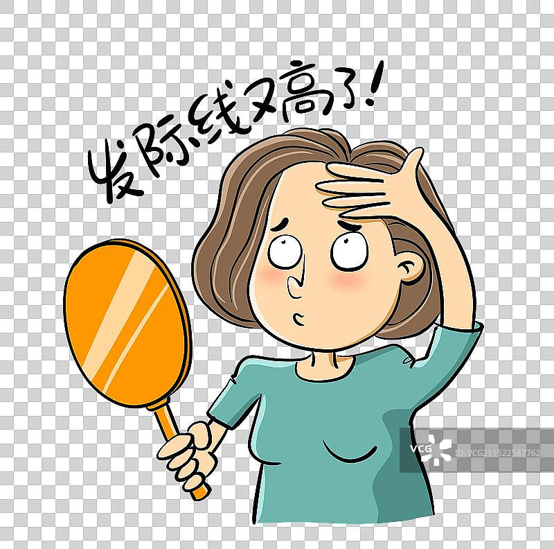 发际线又高了图片素材