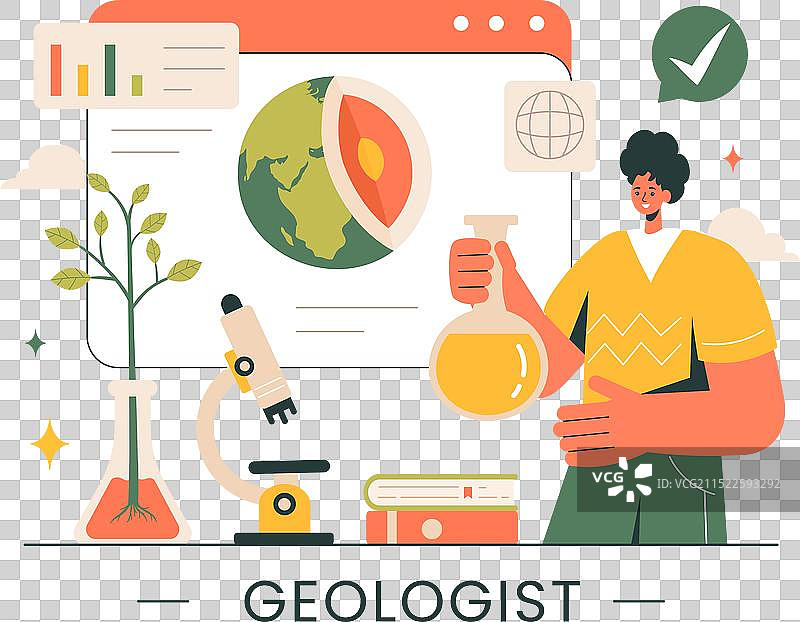 地质学家进行土壤分析图片素材