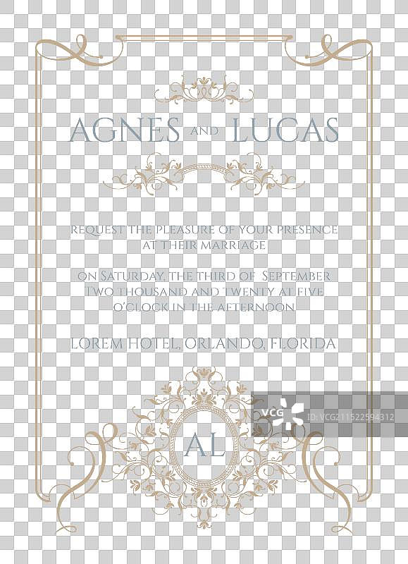 婚礼邀请函图片素材