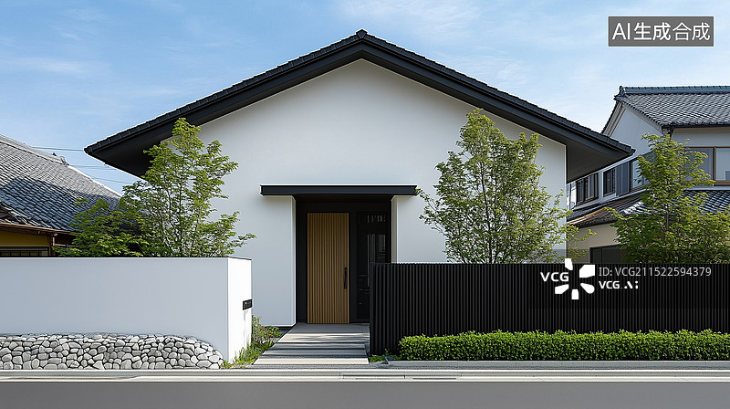 【AI数字艺术】现代风格房子建筑场景图片素材