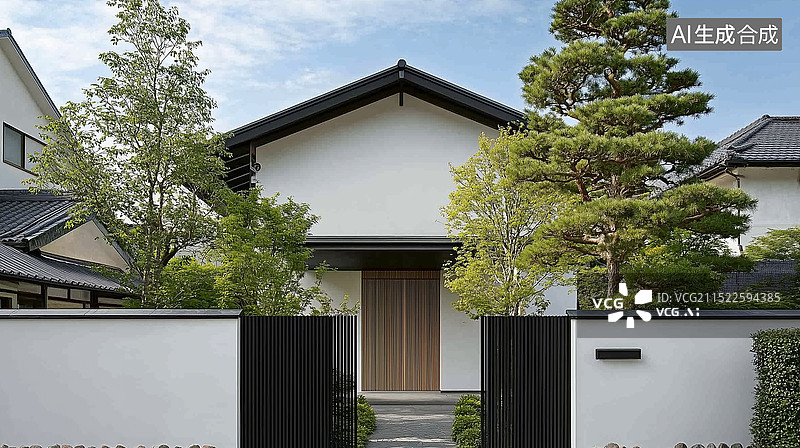 【AI数字艺术】现代风格房子建筑场景图片素材