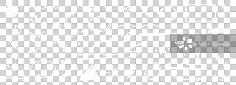 线条形状标记下划线箭头心形笔刷图片素材