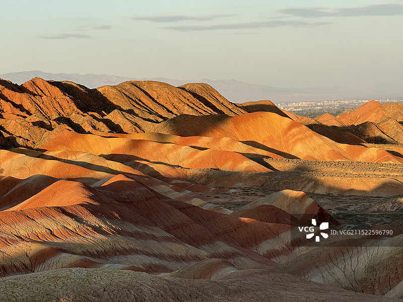 七彩丹霞日落图片素材