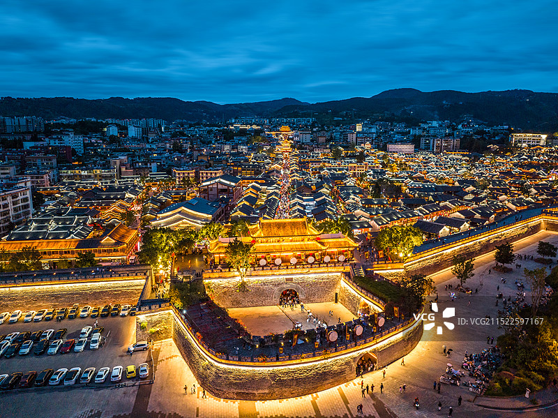 西昌建昌古城夜景图片素材