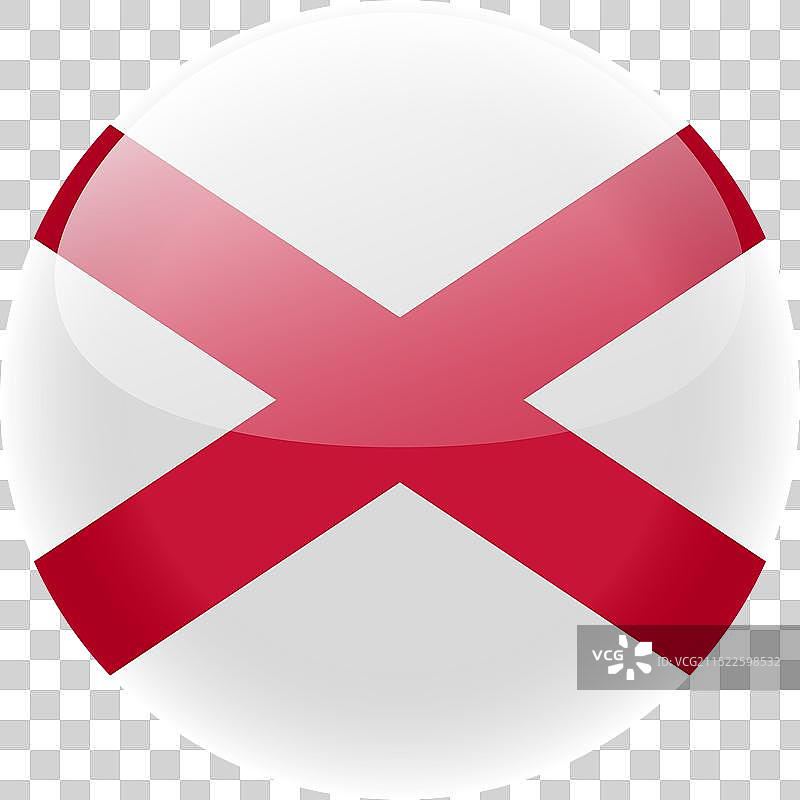 阿拉巴马州旗帜按钮图片素材