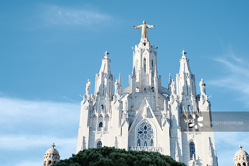 Sagrat Cor church at Tibidabo图片素材