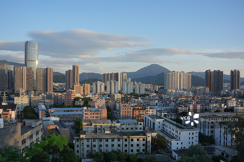 深圳龙岗区横岗镇全景图片素材