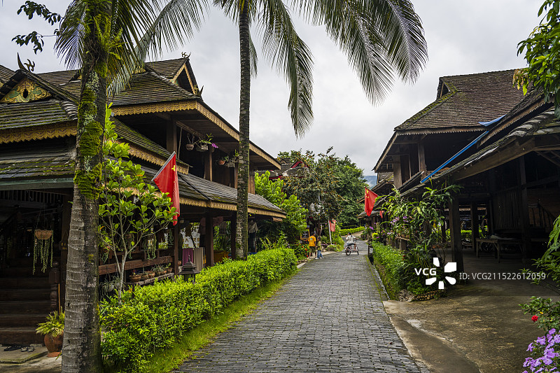 中缅边境第一次村 西双版纳勐景来村图片素材