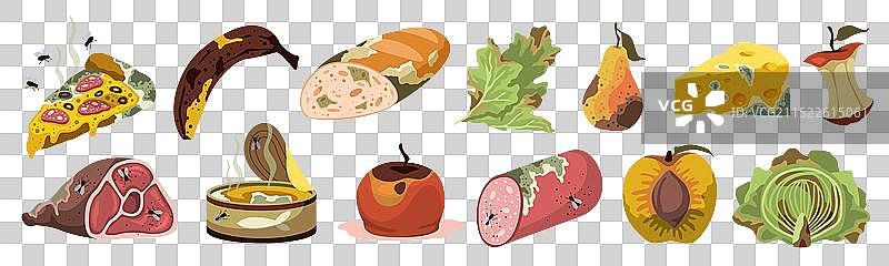 变质的产品过期的腐烂食物图片素材