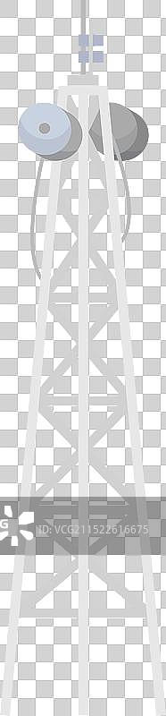 白色无线电发射塔图片素材