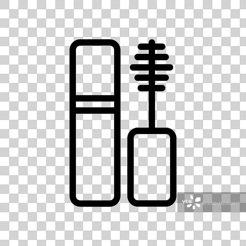 化妆和美容产品睫毛膏刷图标图片素材