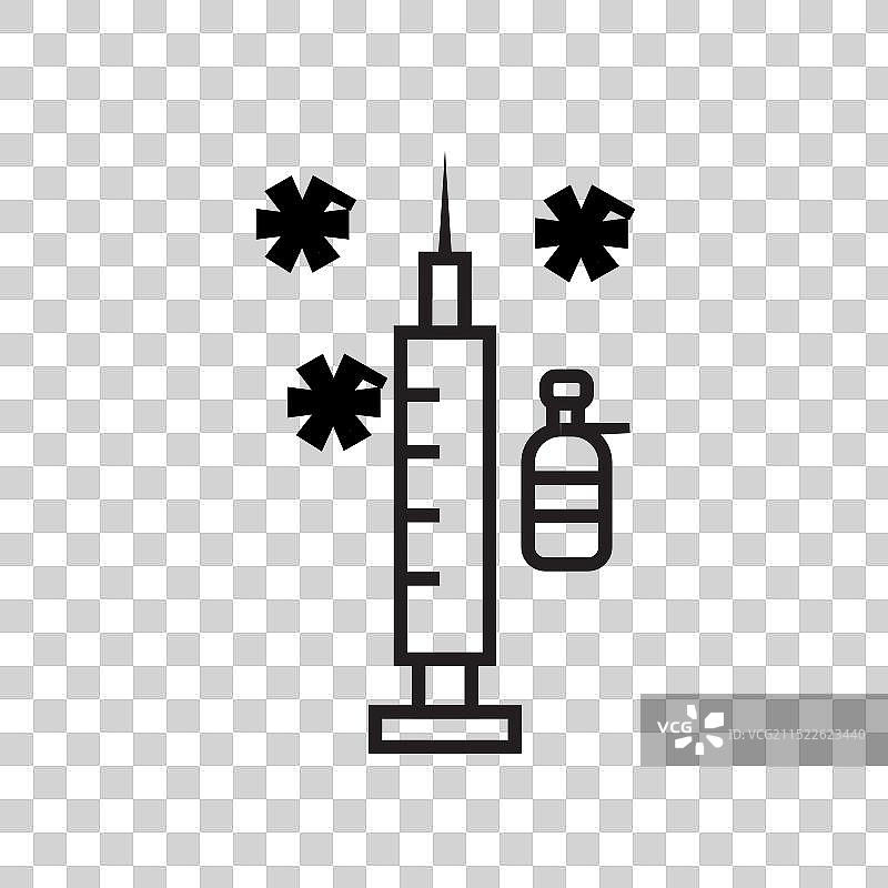 适用于健康领域的新冠疫苗图标图片素材