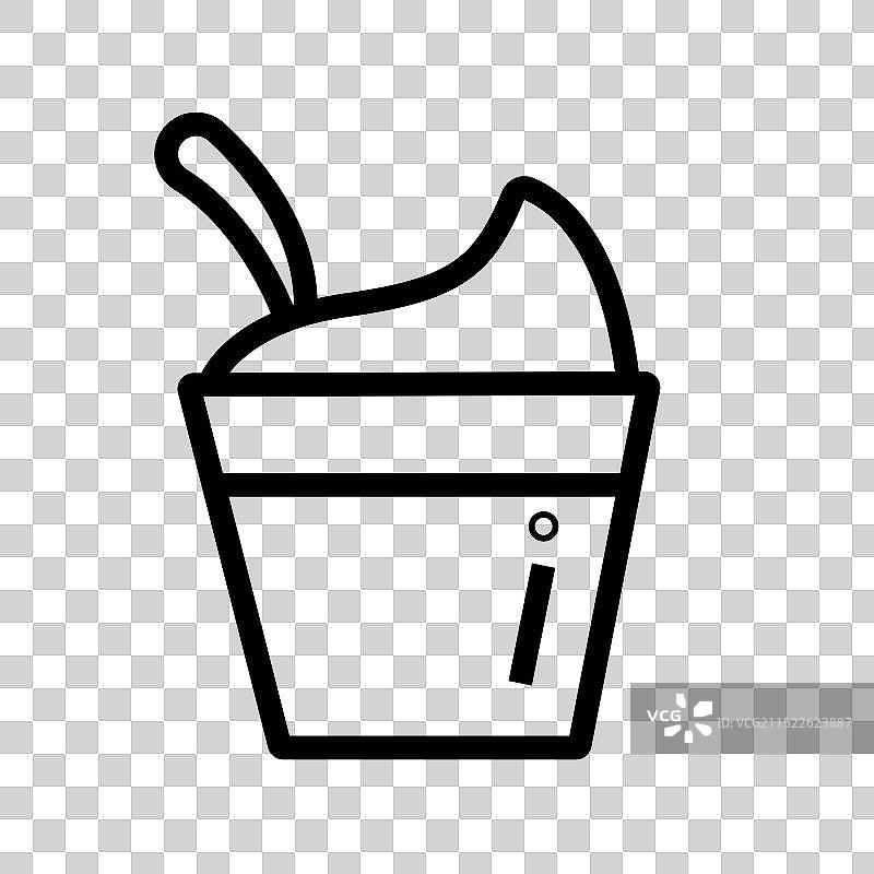 适用于食品和健康主题的酸奶图标图片素材