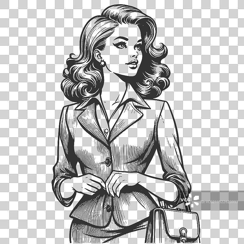 优雅的商务着装女性图片素材