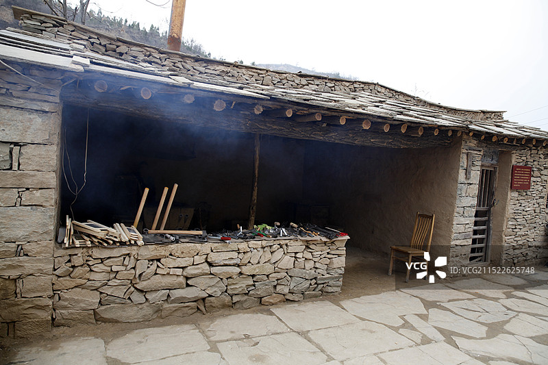 陕西延安梁家河村知青旧居图片素材
