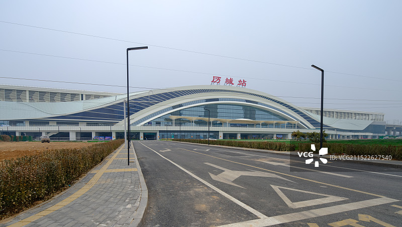 山东济南火车站-历城站外景图片素材