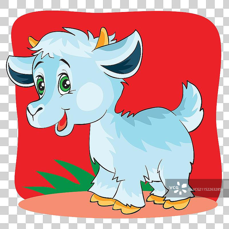 卡通小山羊站立图片素材